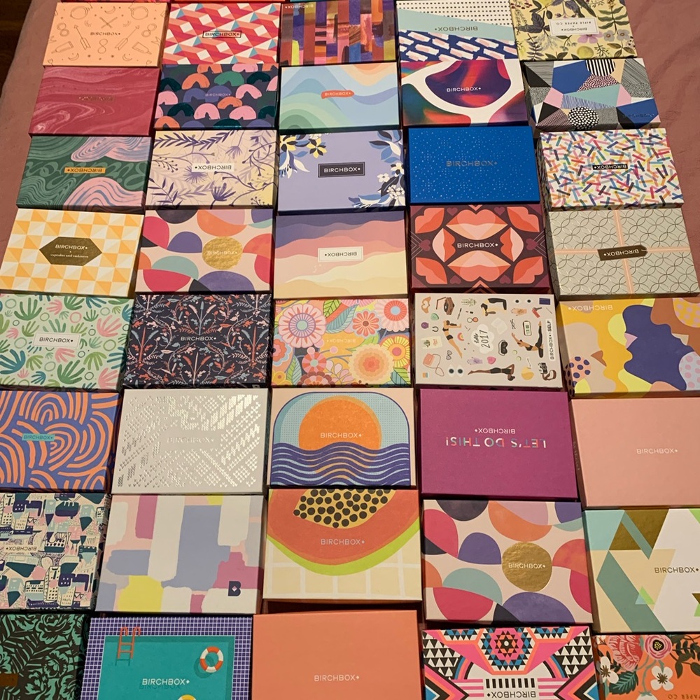 Birchbox Decorative Subscription Boxes Colorful Patterned Set lot bundle Gift